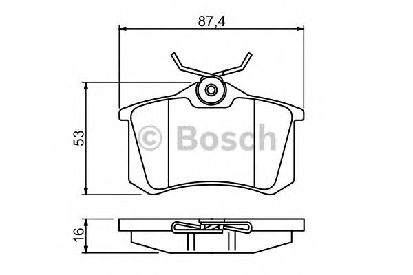 BOSCH 0 986 494 387 Комплект гальмівних колодок,