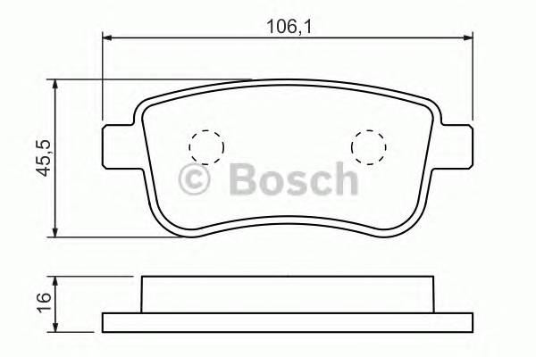 BOSCH 0 986 494 452 Комплект гальмівних колодок,