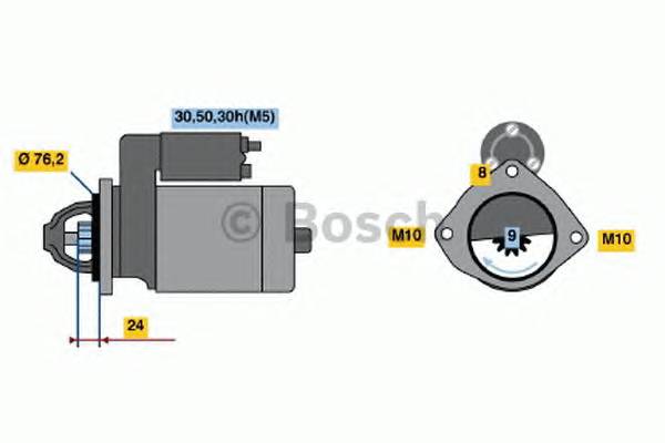 BOSCH 0 986 019 980 Стартер