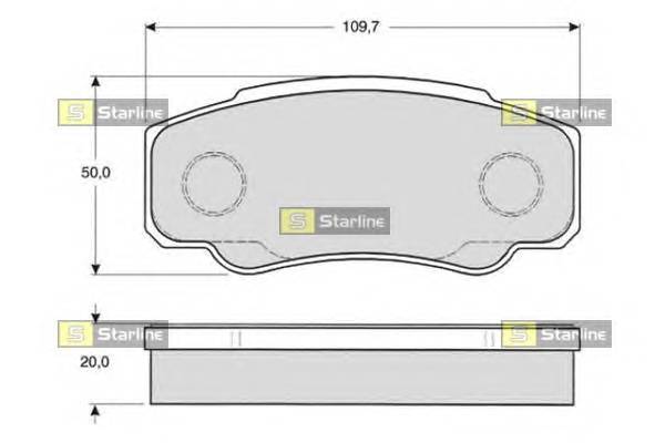 STARLINE BD S841P Гальмiвнi колодки, к-кт.