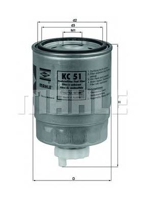 KNECHT KC 51 Паливний фільтр