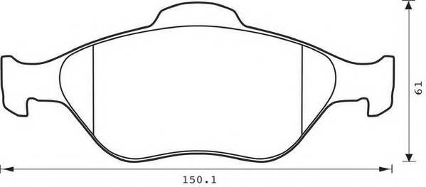 JURID 573041J Комплект тормозных колодок,