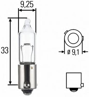 HELLA 8GH 008 417-001 Лампа накаливания, фонарь