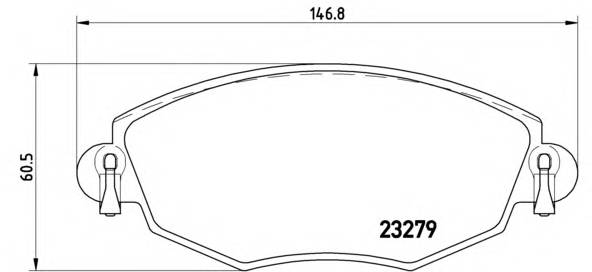 BREMBO P 24 060 Комплект тормозных колодок,