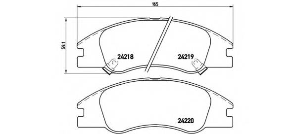 BREMBO P 30 042 Комплект гальмівних колодок,