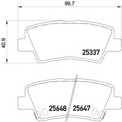 BREMBO P 30 054 Комплект тормозных колодок,