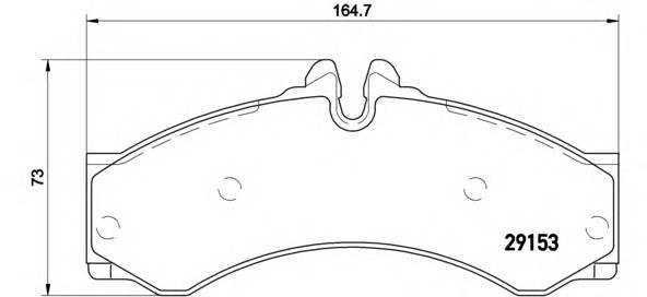 BREMBO P 50 028 Комплект тормозных колодок,