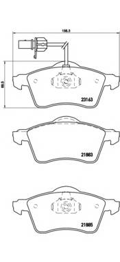 BREMBO P 85 049 Комплект гальмівних колодок,