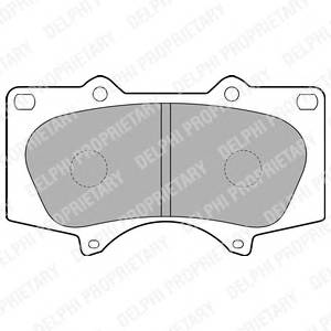 DELPHI LP1782 Комплект гальмівних колодок,