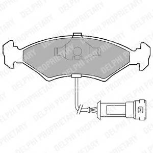 DELPHI LP255 Комплект гальмівних колодок,