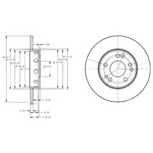 DELPHI BG2314 Тормозной диск