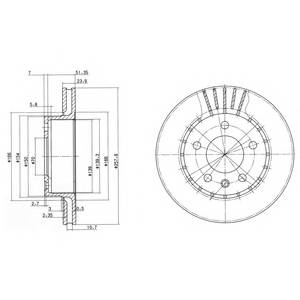 DELPHI BG2384 Тормозной диск