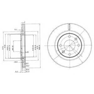 DELPHI BG2387 Тормозной диск