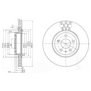 DELPHI BG2512 Гальмівний диск