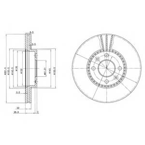 DELPHI BG2693 Тормозной диск