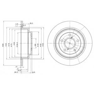 DELPHI BG2826 Гальмівний диск