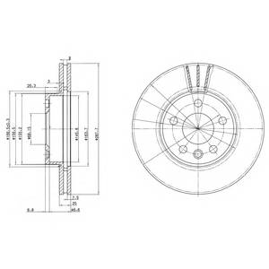 DELPHI BG3025 Гальмівний диск