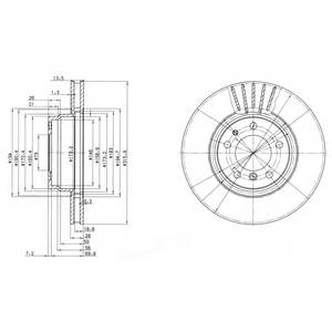 DELPHI BG3039 Гальмівний диск