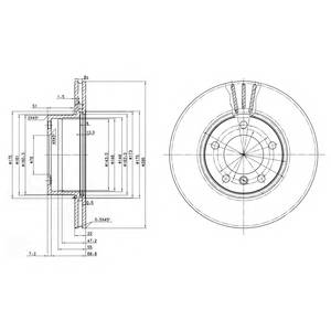 DELPHI BG3043 Тормозной диск