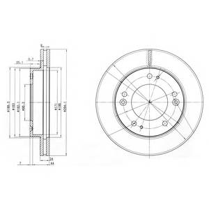 DELPHI BG3226 Тормозной диск