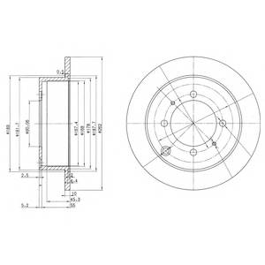 DELPHI BG3400 Гальмівний диск