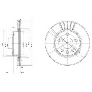 DELPHI BG3417 Тормозной диск