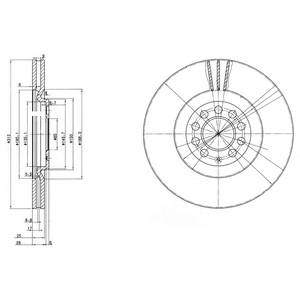 DELPHI BG3528 Тормозной диск