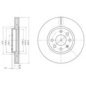 DELPHI BG3569 Гальмівний диск