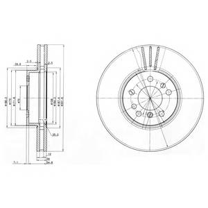 DELPHI BG3628 Тормозной диск