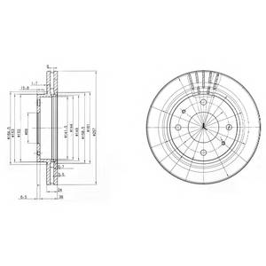 DELPHI BG3750 Тормозной диск