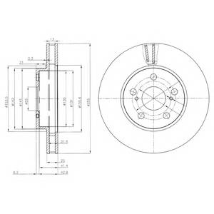 DELPHI BG3850 Тормозной диск