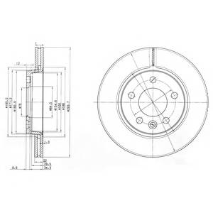 DELPHI BG3893 Гальмівний диск