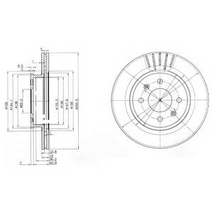 DELPHI BG3934 Тормозной диск