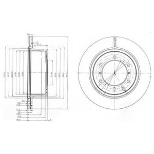 DELPHI BG4014 Тормозной диск