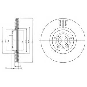 DELPHI BG4107 Тормозной диск