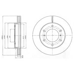 DELPHI BG4229 Тормозной диск