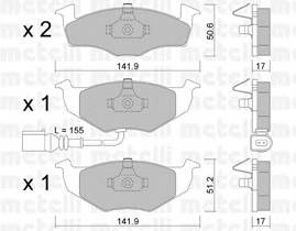 METELLI 22-0206-3 Комплект тормозных колодок,