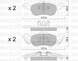 METELLI 22-0291-0 Комплект тормозных колодок,