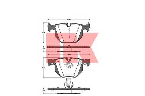 NK 221526 Комплект гальмівних колодок,