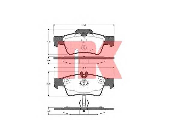 NK 223353 Комплект тормозных колодок,