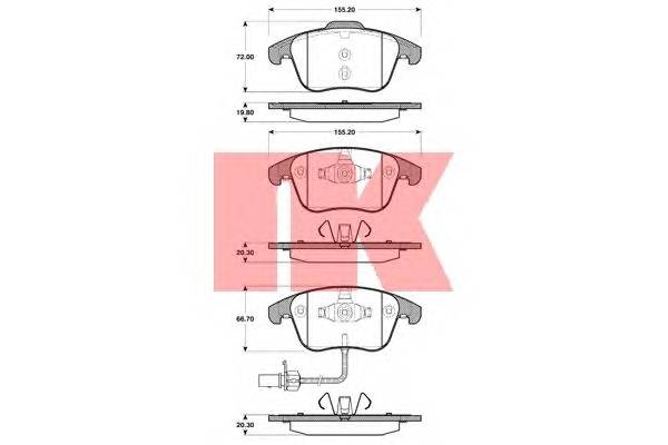 NK 224794 Комплект тормозных колодок,