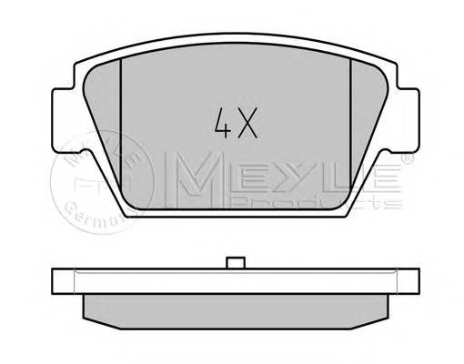 MEYLE 025 211 2514 Комплект тормозных колодок,