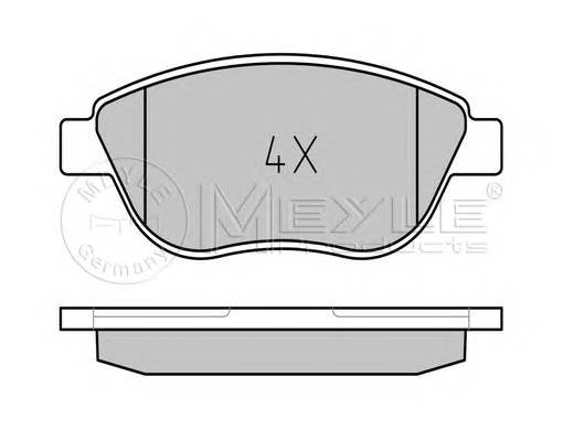 MEYLE 025 237 0819 Комплект тормозных колодок,