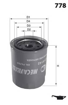 MECAFILTER ELH4267 Масляный фильтр