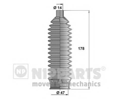 NIPPARTS J2840504 Комплект пылника, рулевое