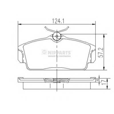 NIPPARTS J3601068 Комплект тормозных колодок,