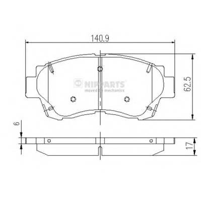 NIPPARTS J3602060 Комплект гальмівних колодок,