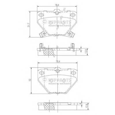 NIPPARTS J3612018 Комплект тормозных колодок,