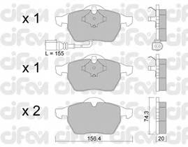 CIFAM 822-181-4 Комплект гальмівних колодок,