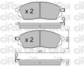 CIFAM 822-819-0 Комплект гальмівних колодок,